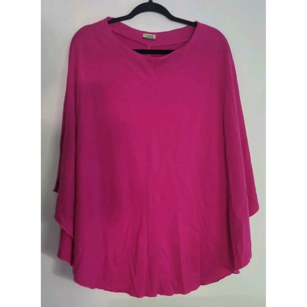 Merino Wool Poncho One Size New Zealand 100% Wool Pink Lightweight Travel Wrap